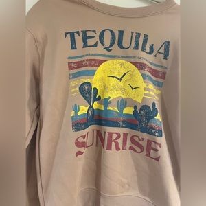 Tan Graphic Sweatshirt-Never worn!